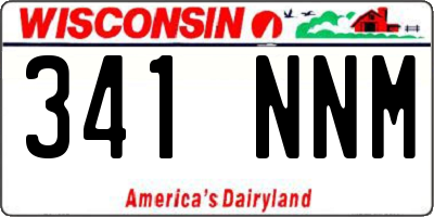WI license plate 341NNM