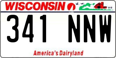 WI license plate 341NNW