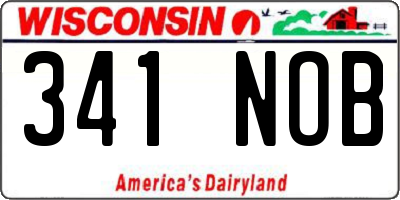 WI license plate 341NOB