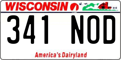 WI license plate 341NOD