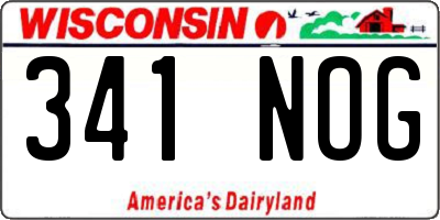 WI license plate 341NOG