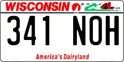 WI license plate 341NOH