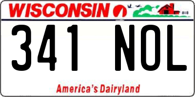 WI license plate 341NOL