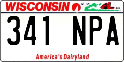 WI license plate 341NPA