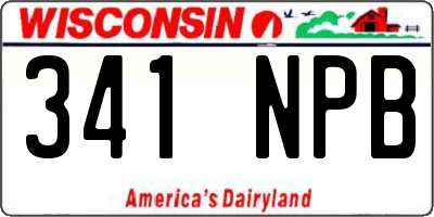 WI license plate 341NPB