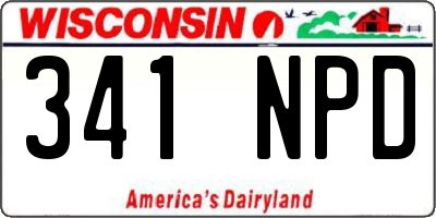 WI license plate 341NPD