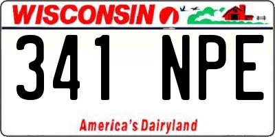 WI license plate 341NPE