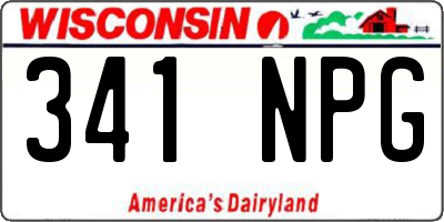 WI license plate 341NPG