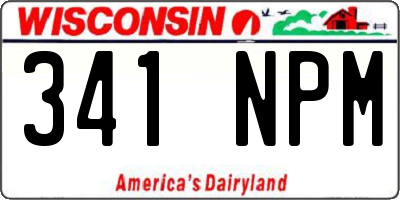 WI license plate 341NPM