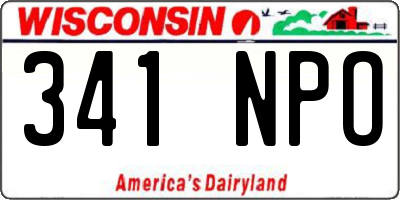 WI license plate 341NPO