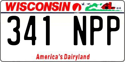 WI license plate 341NPP