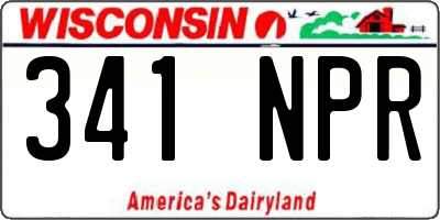 WI license plate 341NPR
