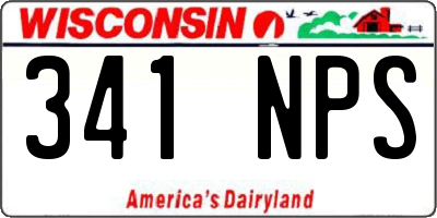 WI license plate 341NPS