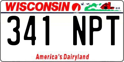 WI license plate 341NPT