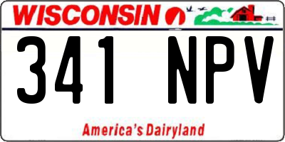WI license plate 341NPV