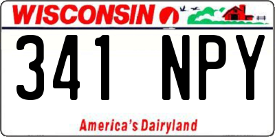 WI license plate 341NPY