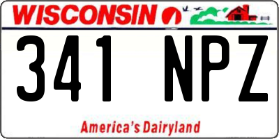 WI license plate 341NPZ