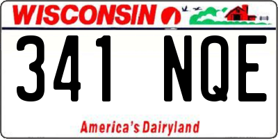 WI license plate 341NQE