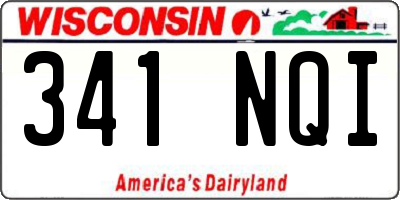 WI license plate 341NQI