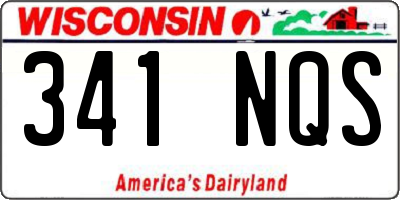 WI license plate 341NQS