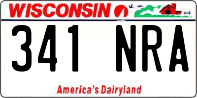WI license plate 341NRA
