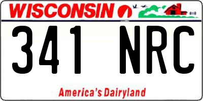 WI license plate 341NRC