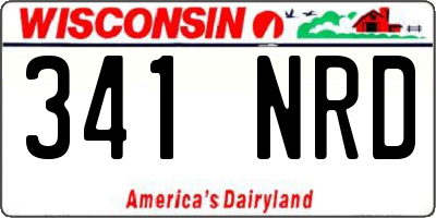 WI license plate 341NRD