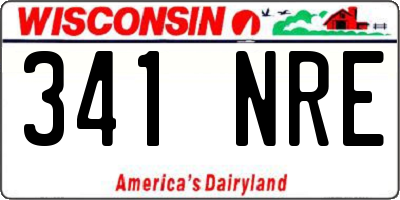 WI license plate 341NRE