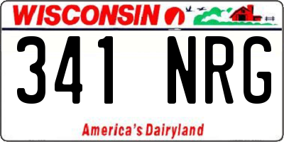 WI license plate 341NRG
