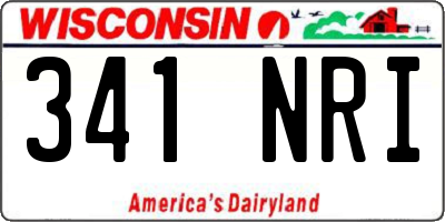 WI license plate 341NRI