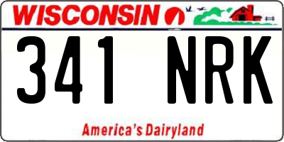 WI license plate 341NRK