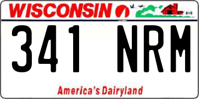 WI license plate 341NRM