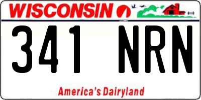 WI license plate 341NRN