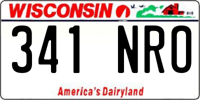 WI license plate 341NRO