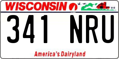 WI license plate 341NRU