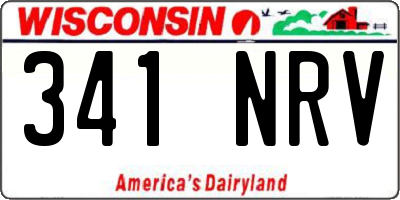 WI license plate 341NRV
