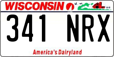WI license plate 341NRX