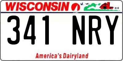 WI license plate 341NRY