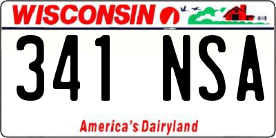 WI license plate 341NSA
