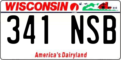 WI license plate 341NSB