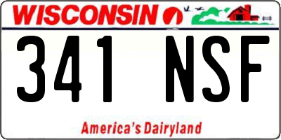 WI license plate 341NSF