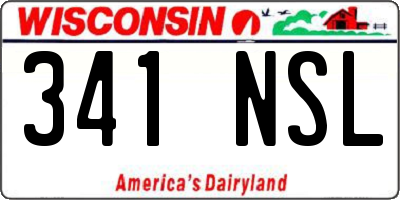 WI license plate 341NSL