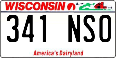 WI license plate 341NSO