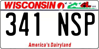 WI license plate 341NSP