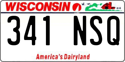 WI license plate 341NSQ