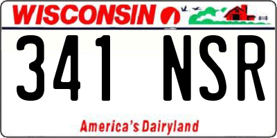 WI license plate 341NSR