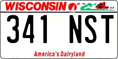 WI license plate 341NST