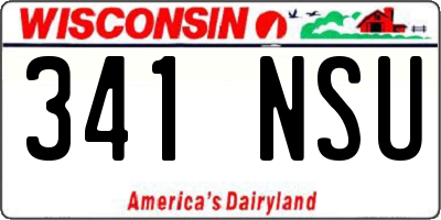 WI license plate 341NSU