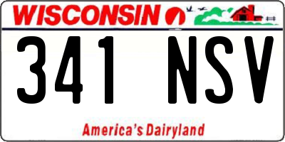 WI license plate 341NSV