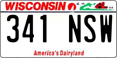 WI license plate 341NSW